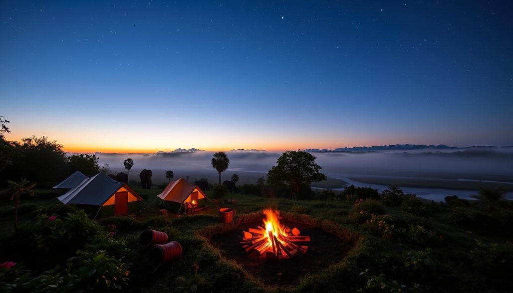 Camping options in Chitwan National Park Camping options in Chitwan National Park