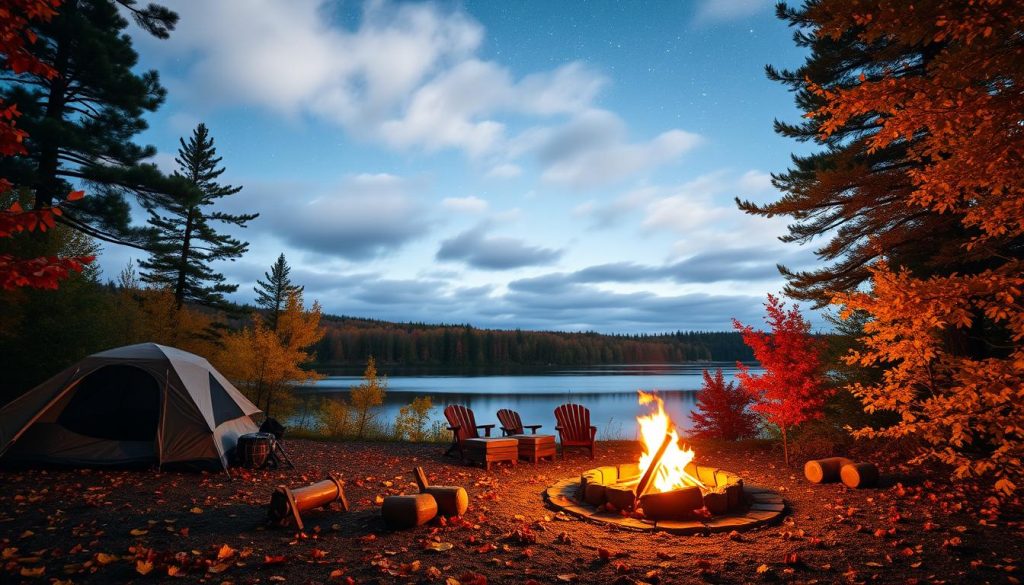 Camping under the fall skies Camping under the fall skies