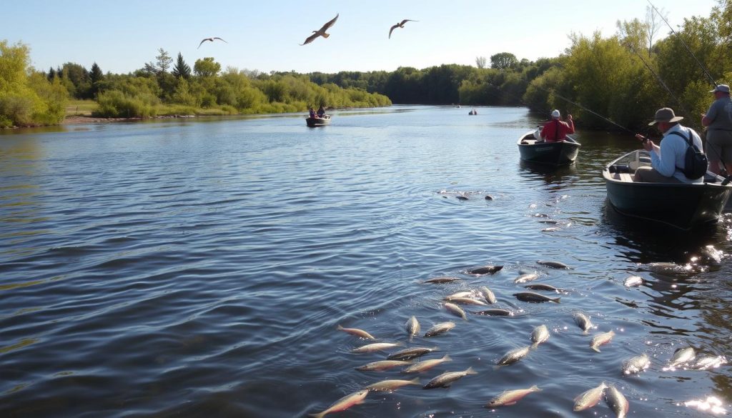 Can you fish in the rivers around Green Bay? Can you fish in the rivers around Green Bay?