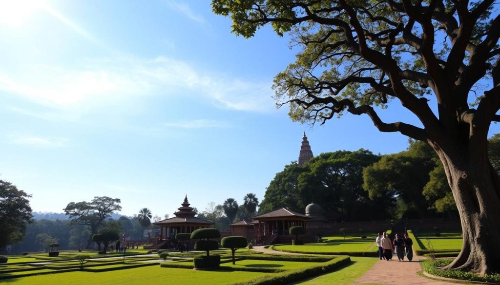 Can you learn about Buddha's life in Lumbini