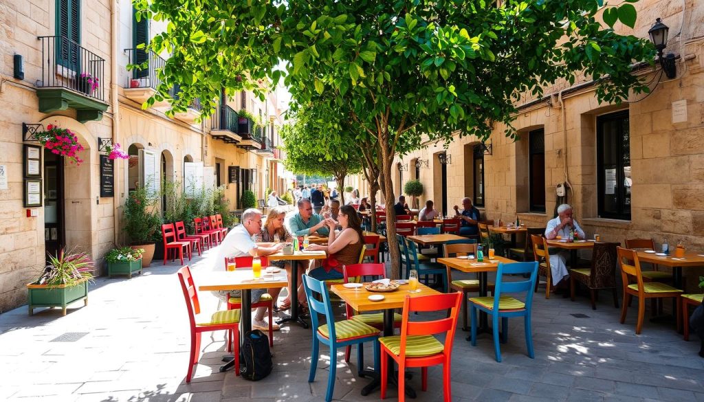 Casual dining in Mdina Casual dining in Mdina