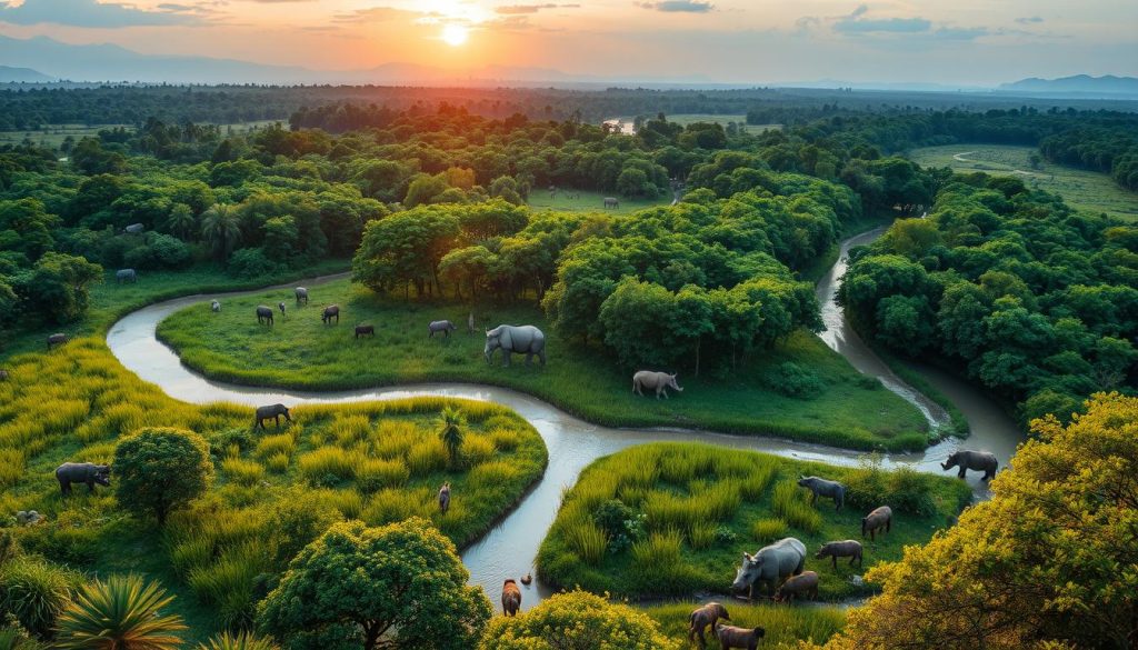 Chitwan National Park wildlife habitat in Nepal Chitwan National Park wildlife habitat in Nepal