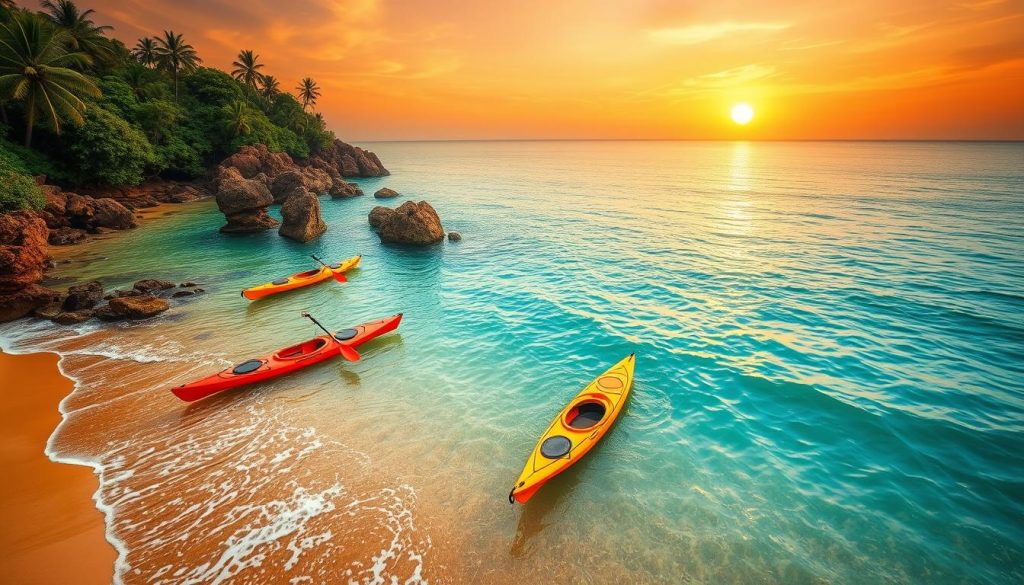 Coastal kayaking adventures in Galle