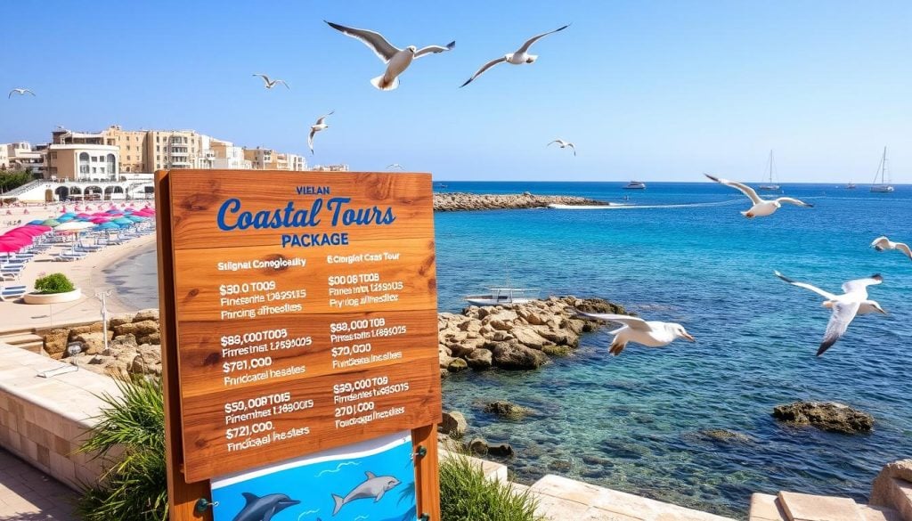 Coastal tour packages Sliema pricing and availability