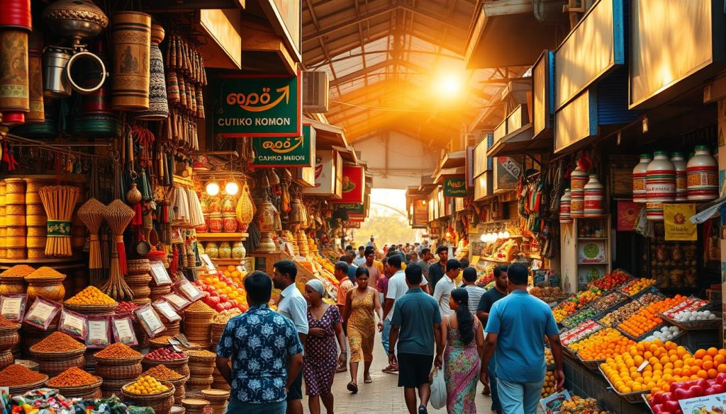 Colombo market shopping