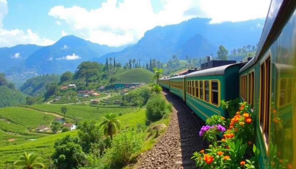 Colombo to Nuwara Eliya train route