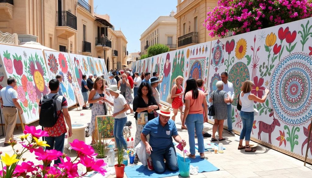 Community engagement through art workshops with Murals in Sliema