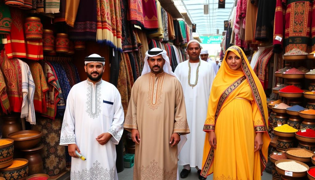 Cultural clothing in Nizwa Cultural clothing in Nizwa