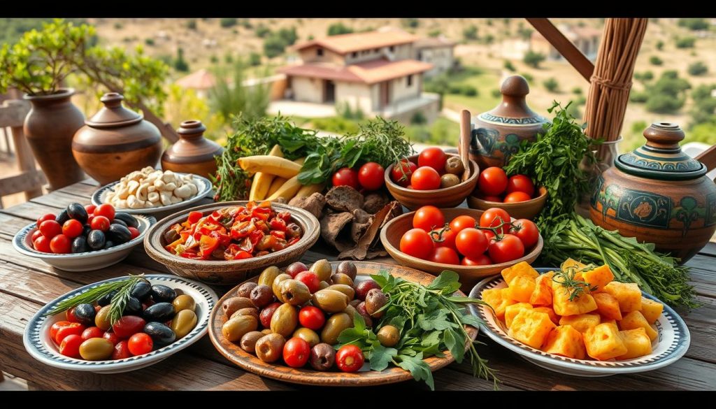 Cypriot cuisine showcasing Mediterranean flavors Cypriot cuisine showcasing Mediterranean flavors