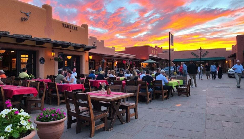 Dining in Taos Plaza