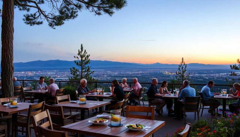 Dining options at Sandia Peak