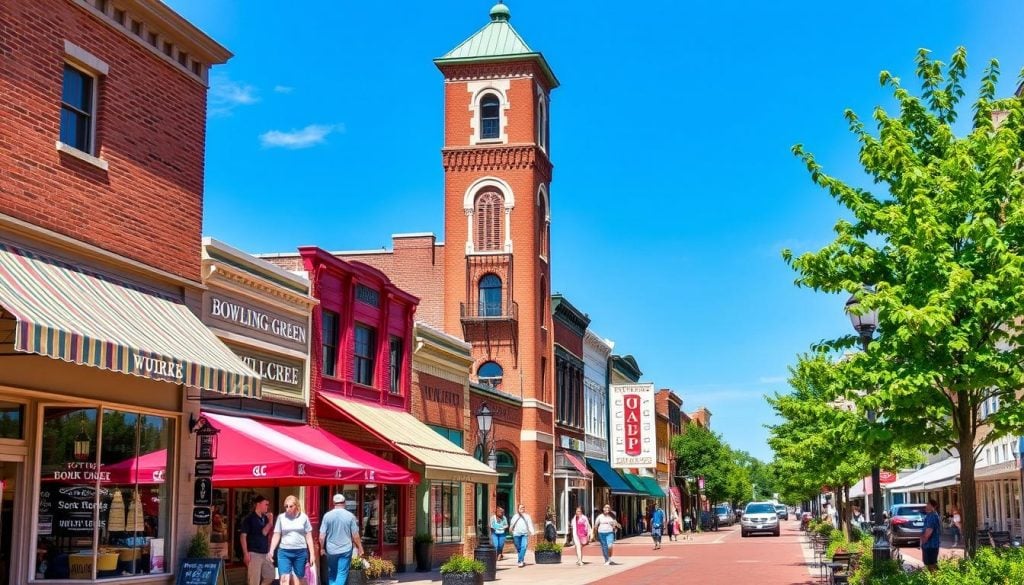 Downtown Bowling Green shopping atmosphere