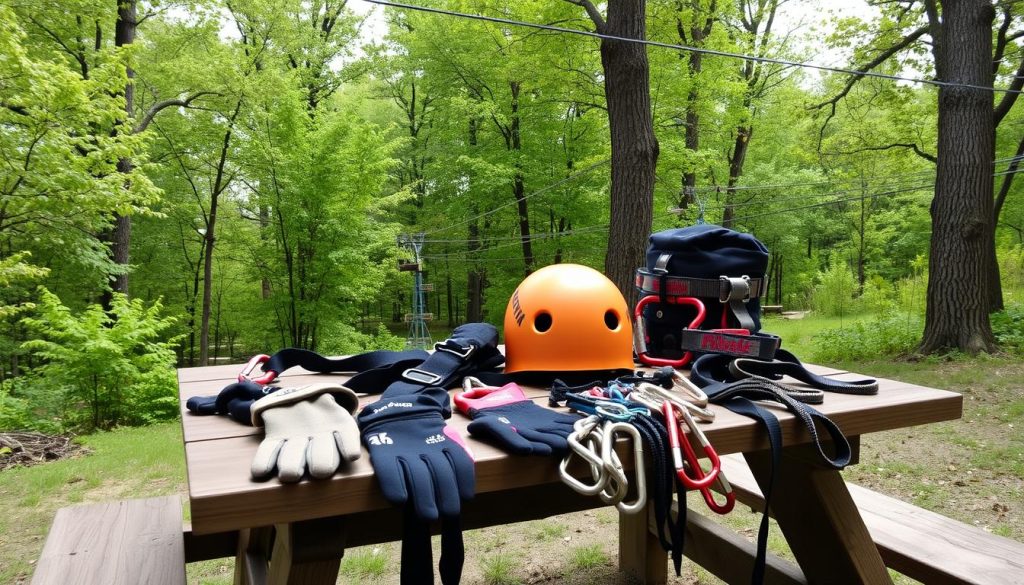 Essential gear for safety during Wisconsin Dells zipline excursions