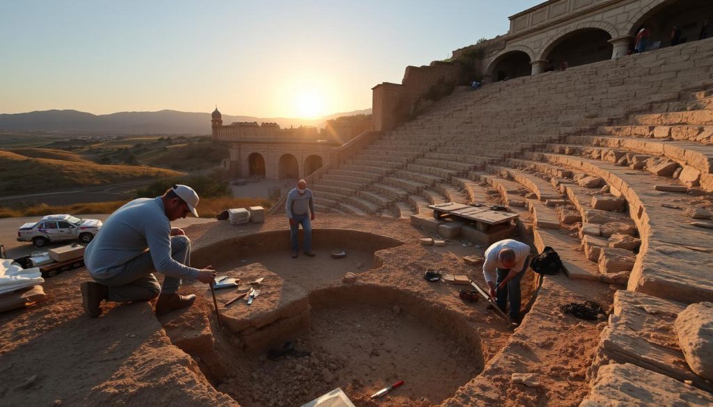 Excavation history of Curium Theater