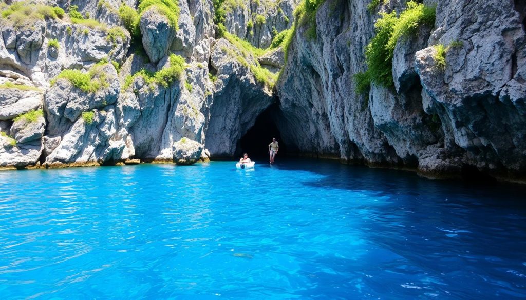 Exploring Comino caves Exploring Comino caves