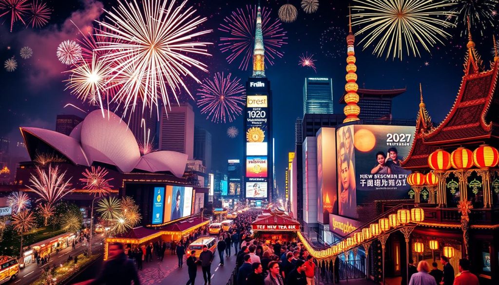 Global festivities on New Year's Eve Global festivities on New Year's Eve