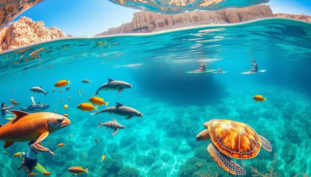 Gozo marine life experiences and paddle boarding with marine life Gozo marine life experiences and paddle boarding with marine life