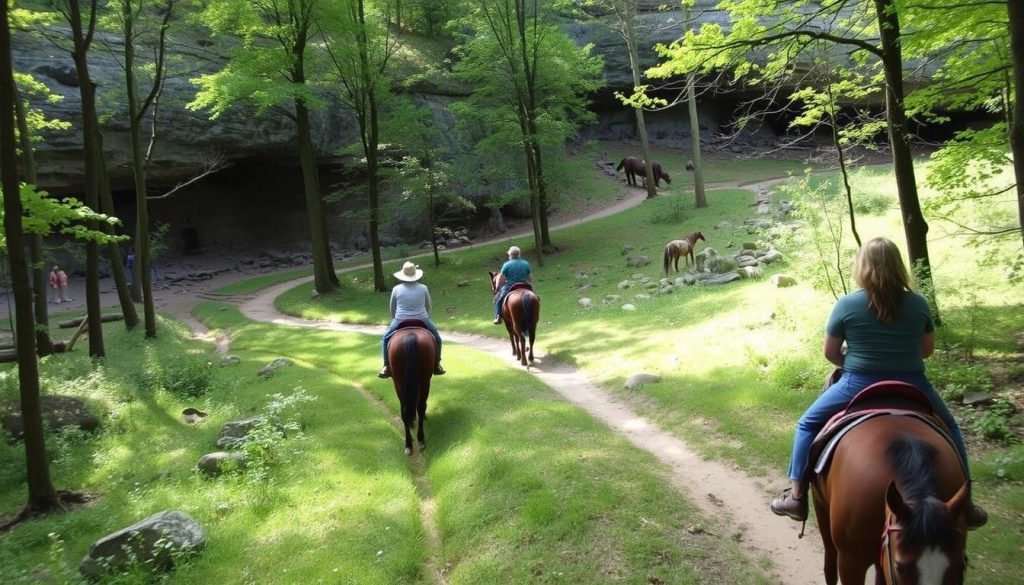 Guided horseback riding at Mammoth Cave