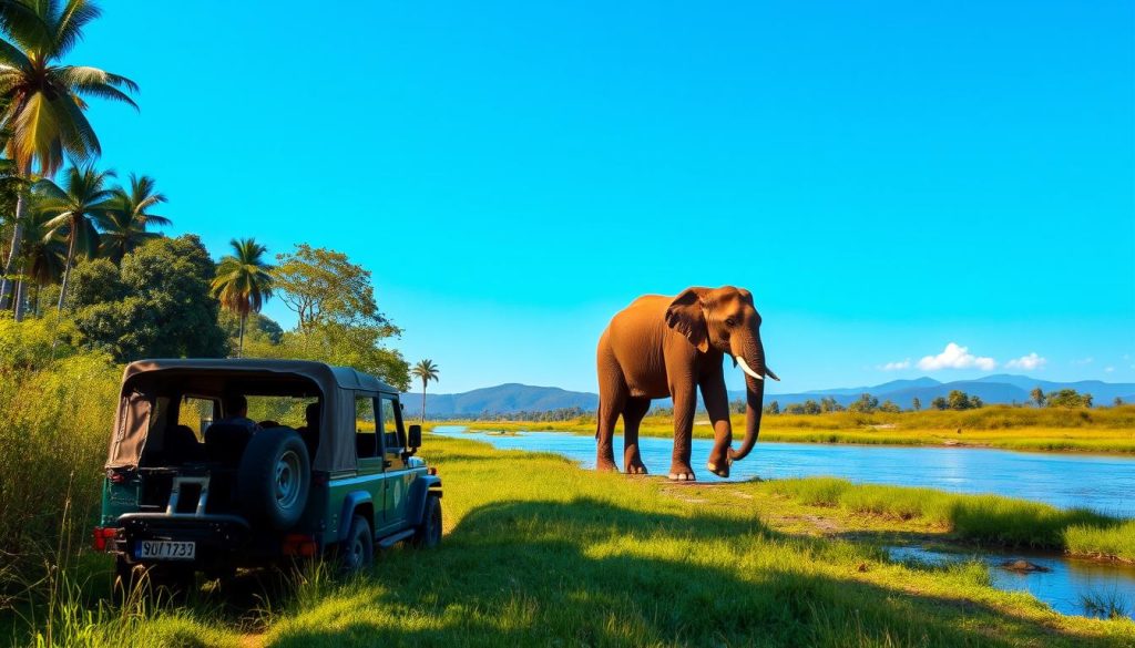 Jeep vs elephant safari Chitwan