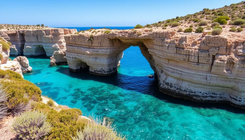 Kamara Tou Koraka limestone arch Cyprus