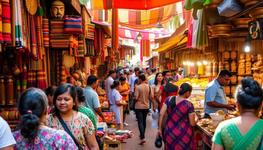 Kandy markets showcasing local handicrafts and cuisine