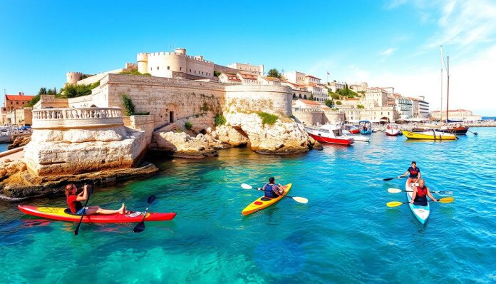 Kayaking and paddleboarding adventures around Valletta's coast