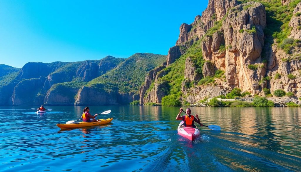 Kayaking and stand-up paddleboarding adventures in Salalah's lagoons