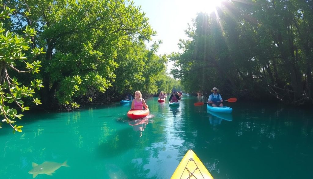 Kayaking and stand-up paddleboarding in Al Khor mangroves Kayaking and stand-up paddleboarding in Al Khor mangroves