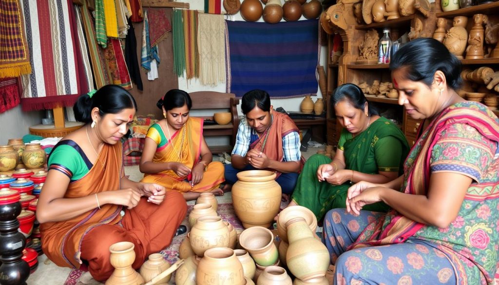 Local artisans in Sri Lanka preserving cultural heritage through handicrafts