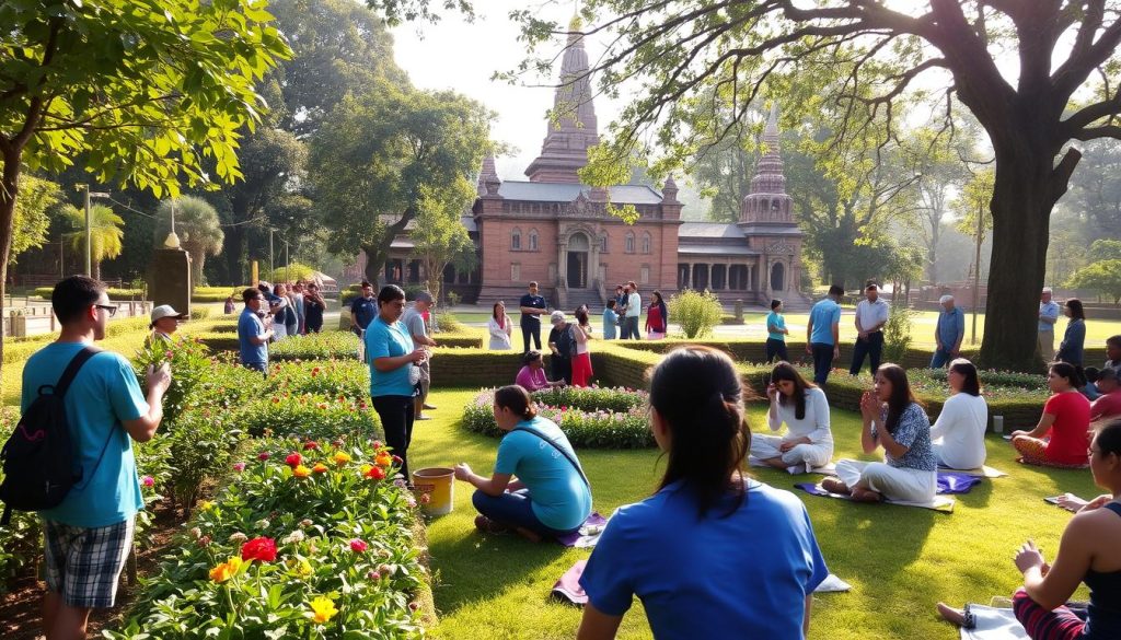 Lumbini monastery volunteer work