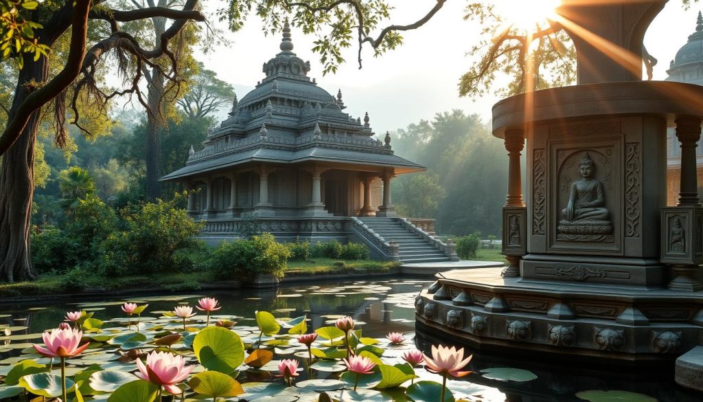 Lumbini sacred symbolism