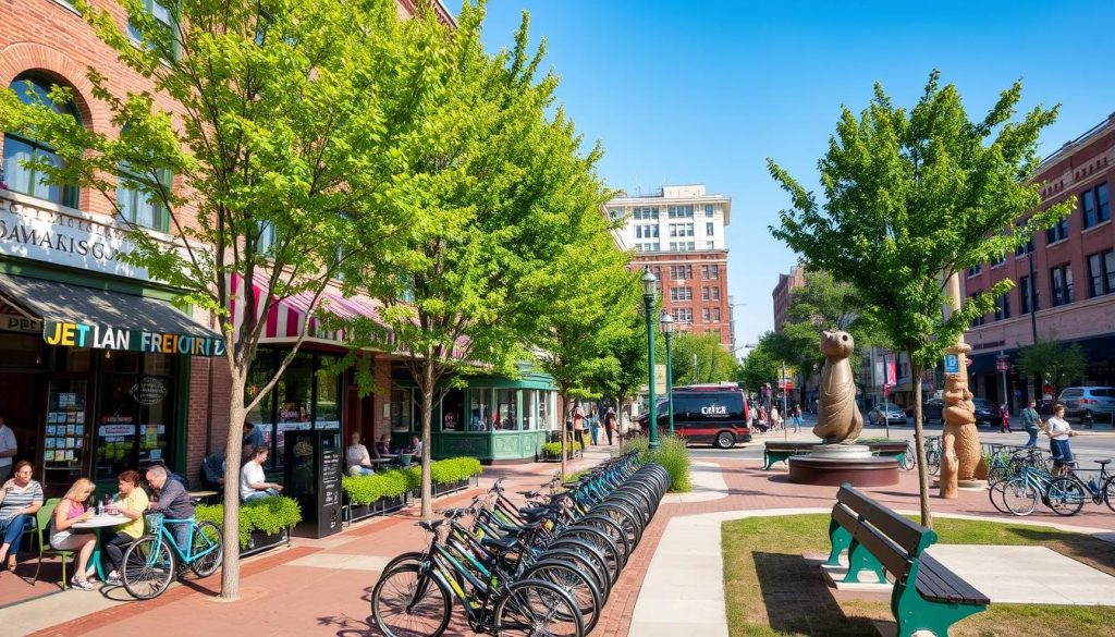 Madison pedestrian-friendly areas