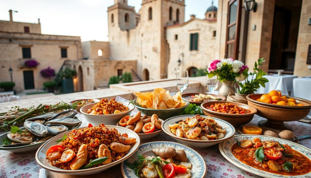 Mdina local cuisine showcasing Mediterranean and North African flavors