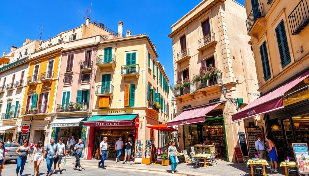 Merchant Street shopping Valletta