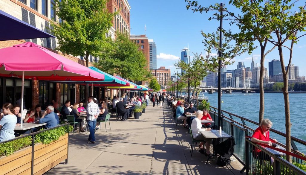Milwaukee Riverwalk dining Milwaukee Riverwalk dining