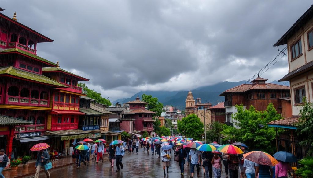Monsoon season in Kathmandu Monsoon season in Kathmandu