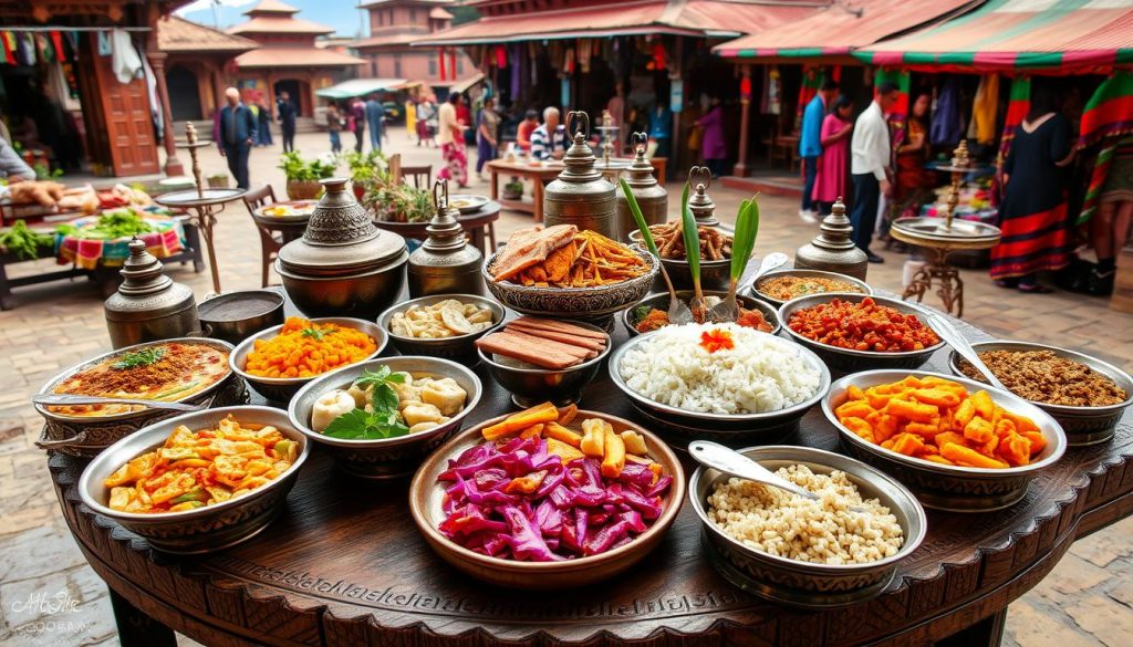 Newari cuisine in Bhaktapur Newari cuisine in Bhaktapur