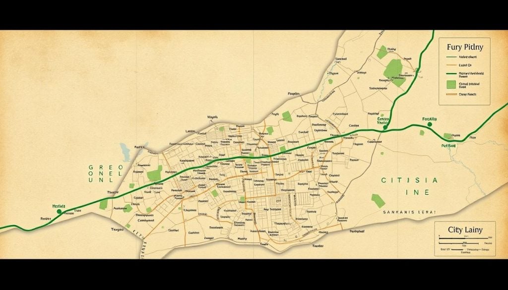 Nicosia Green Line map