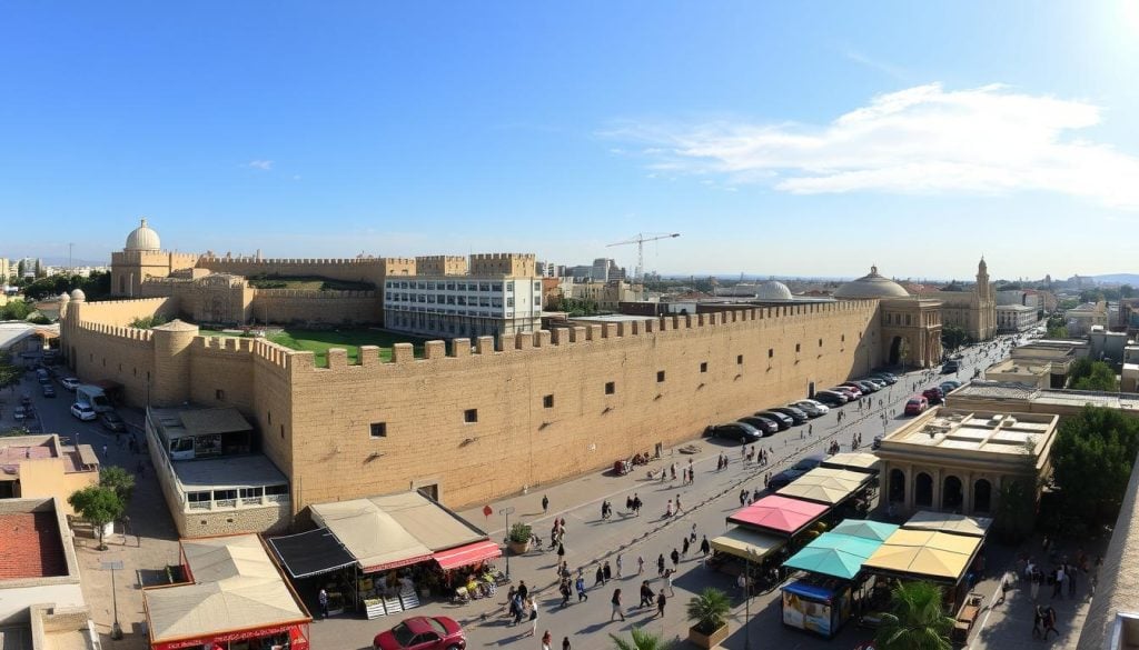 Nicosia landmarks featuring Venetian walls and historical sites