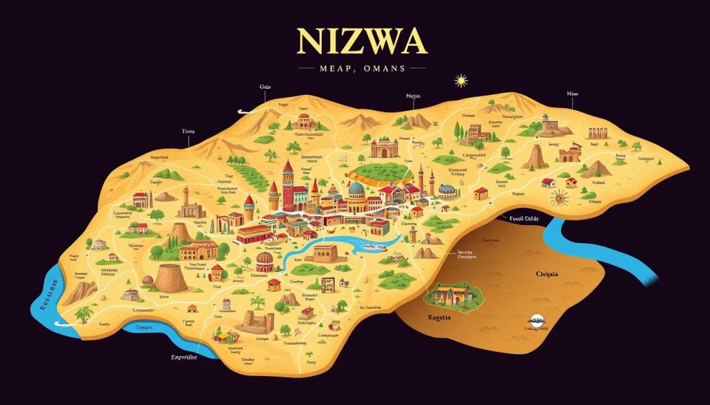Nizwa Oman map Nizwa Oman map
