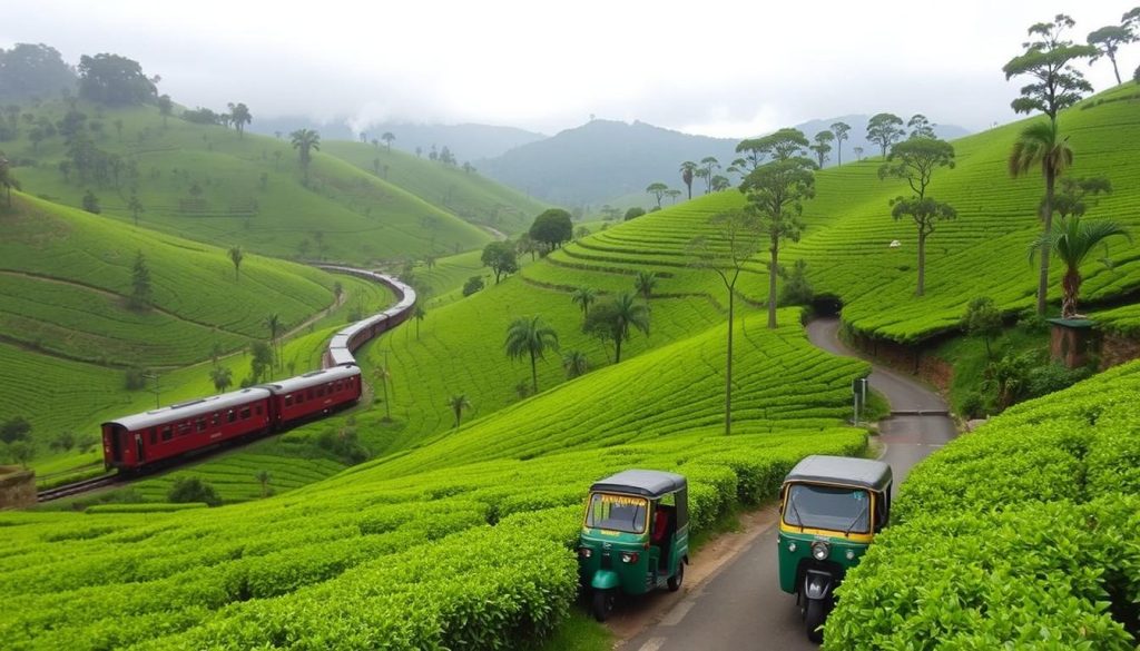 Nuwara Eliya transportation and tea plantations