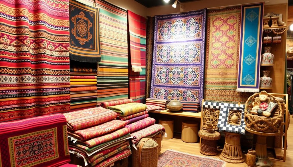 Omani textiles showcasing traditional weaving techniques and contemporary handicrafts Omani textiles showcasing traditional weaving techniques and contemporary handicrafts
