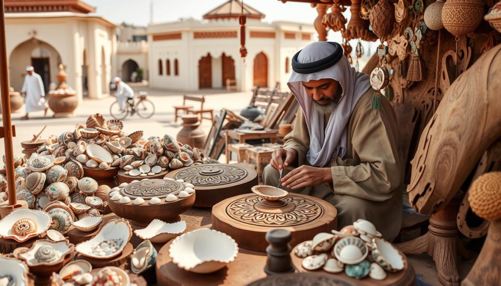 Omani woodcraft and seashell crafts in Oman Omani woodcraft and seashell crafts in Oman