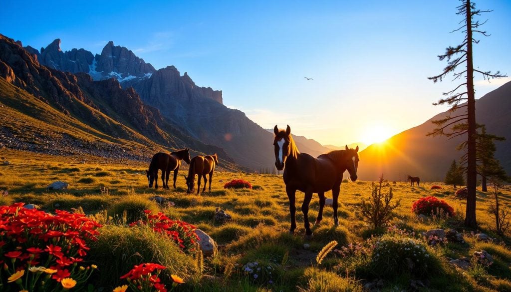 Outdoor horseback activities including horse camping and wildlife viewing