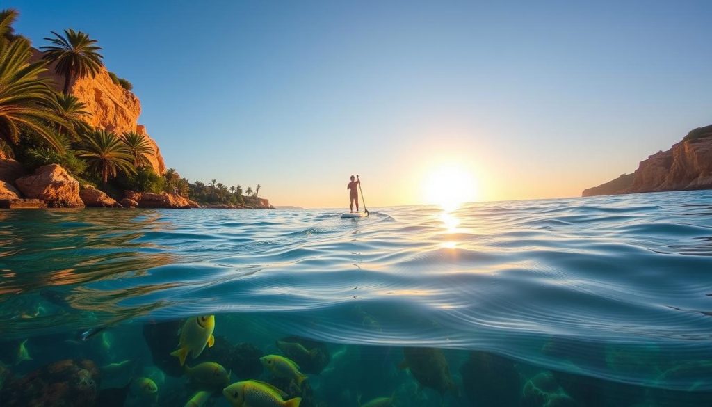 Paddle boarding in Gozo Paddle boarding in Gozo