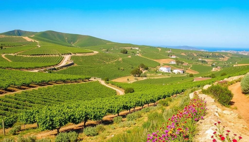 Paphos cycling tours through vineyards and countryside