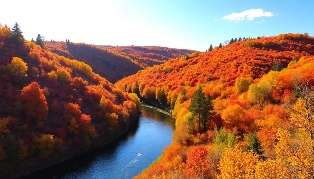 Peak fall foliage Wisconsin Dells Peak fall foliage Wisconsin Dells