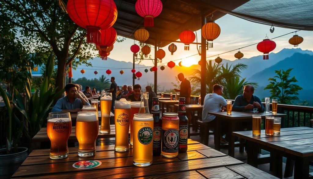 Pokhara beer scene Pokhara beer scene