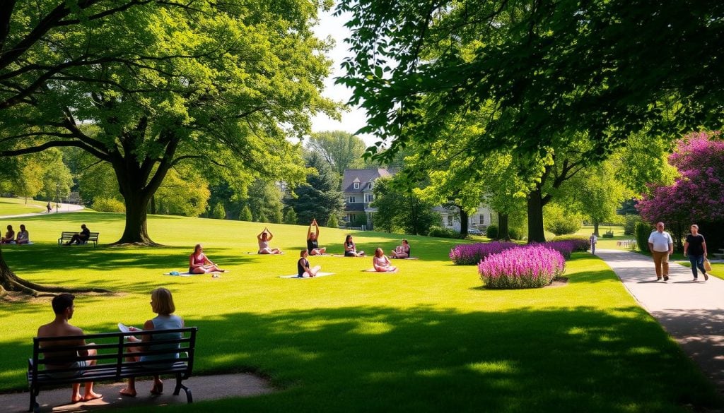 Reservoir Hill Park relaxation activities in Bowling Green