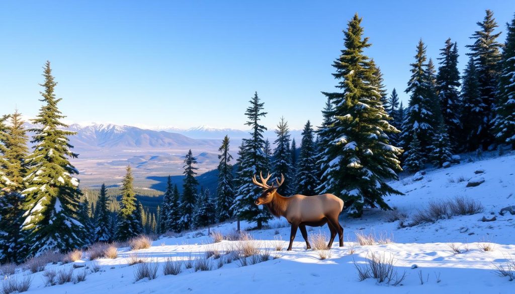 Rocky Mountain winter wildlife Rocky Mountain winter wildlife